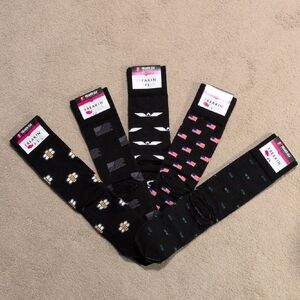Men's Black Patterned Dress Socks Set